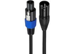 Lurelia Cabo Xlr Macho/fêmea 3 Pinos 5 M, Para Microfones, Mixer, Amplificador E Colunas Ativas