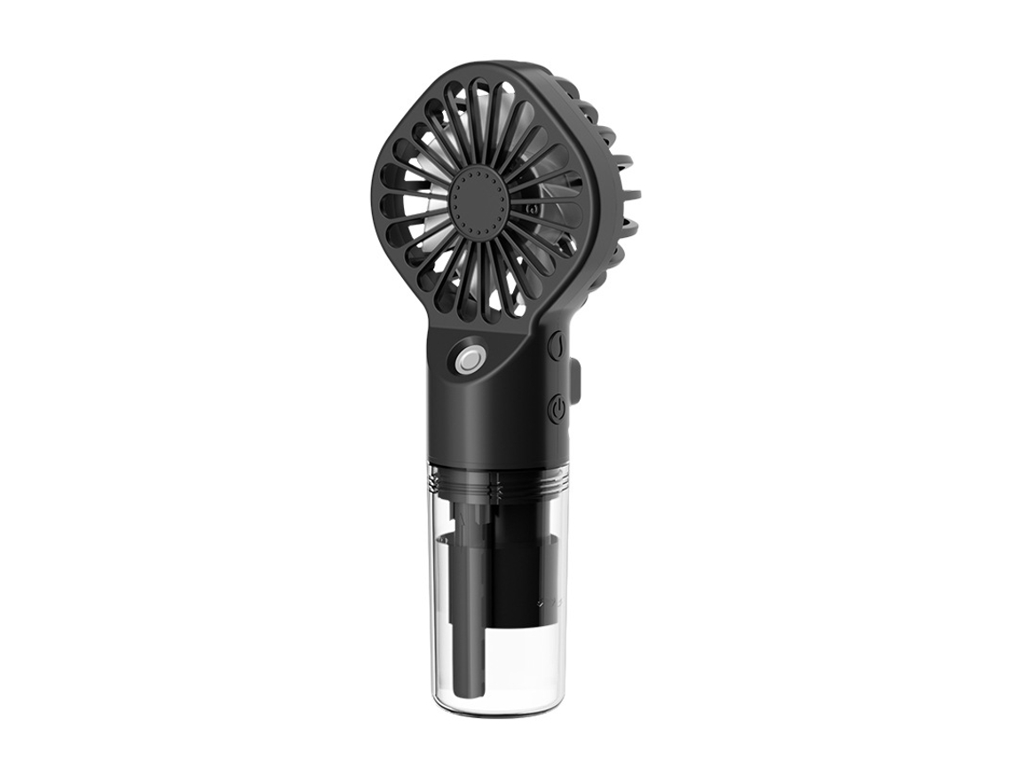 Ventilador Portátil | Compacto, Dobrável, Com Pulverizador E Interface Usb - Preto