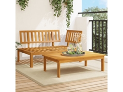 Vidaxl Conj. Sofás De Paletes 2 Pcs P/ Jardim Madeira De Acácia Maciça