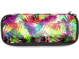 Estojo Lápis Com Estampa Tropical Abstrata E Grande Capacidade, Ideal Escola, Escritório, Adultos, Meninas E