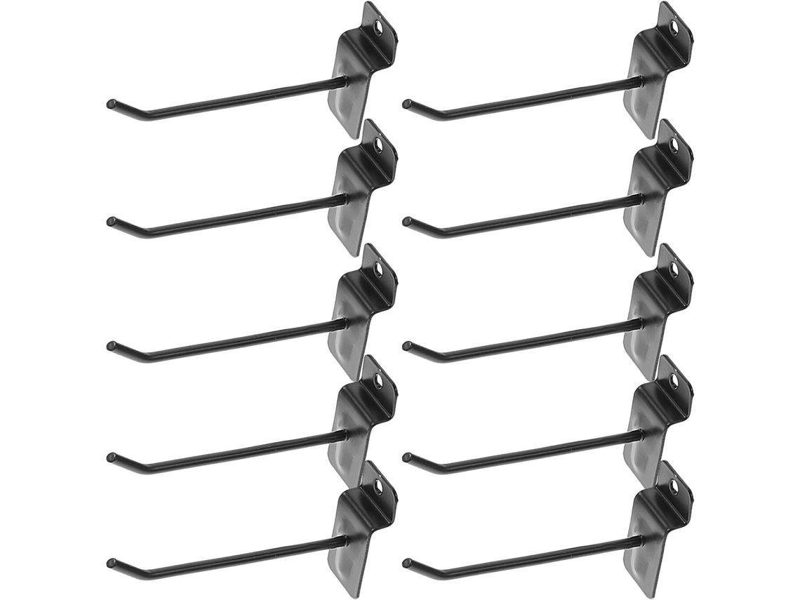 Ganchos De Metal 10 X 10 Para Painel Perfurado, Cm, Preto, Gancho
