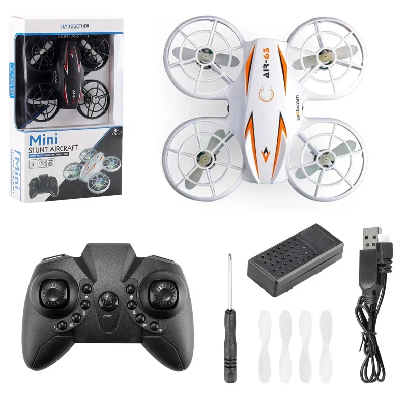 (branco, Sem Câmera) Drone Com Controle Remoto, Função De Manutenção De Altitude, Luzes Led E Rotação De 360°.
