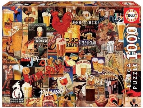 Puzzle  Colagem de Cerveja Vintage (1000 Peças)