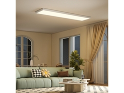 Conjunto de 4 Candeeiros Teto Reguláveis em Cor com Interruptor Dip e Parede 3000k/4000k/6000k 120x30x3.7 Cm Branco