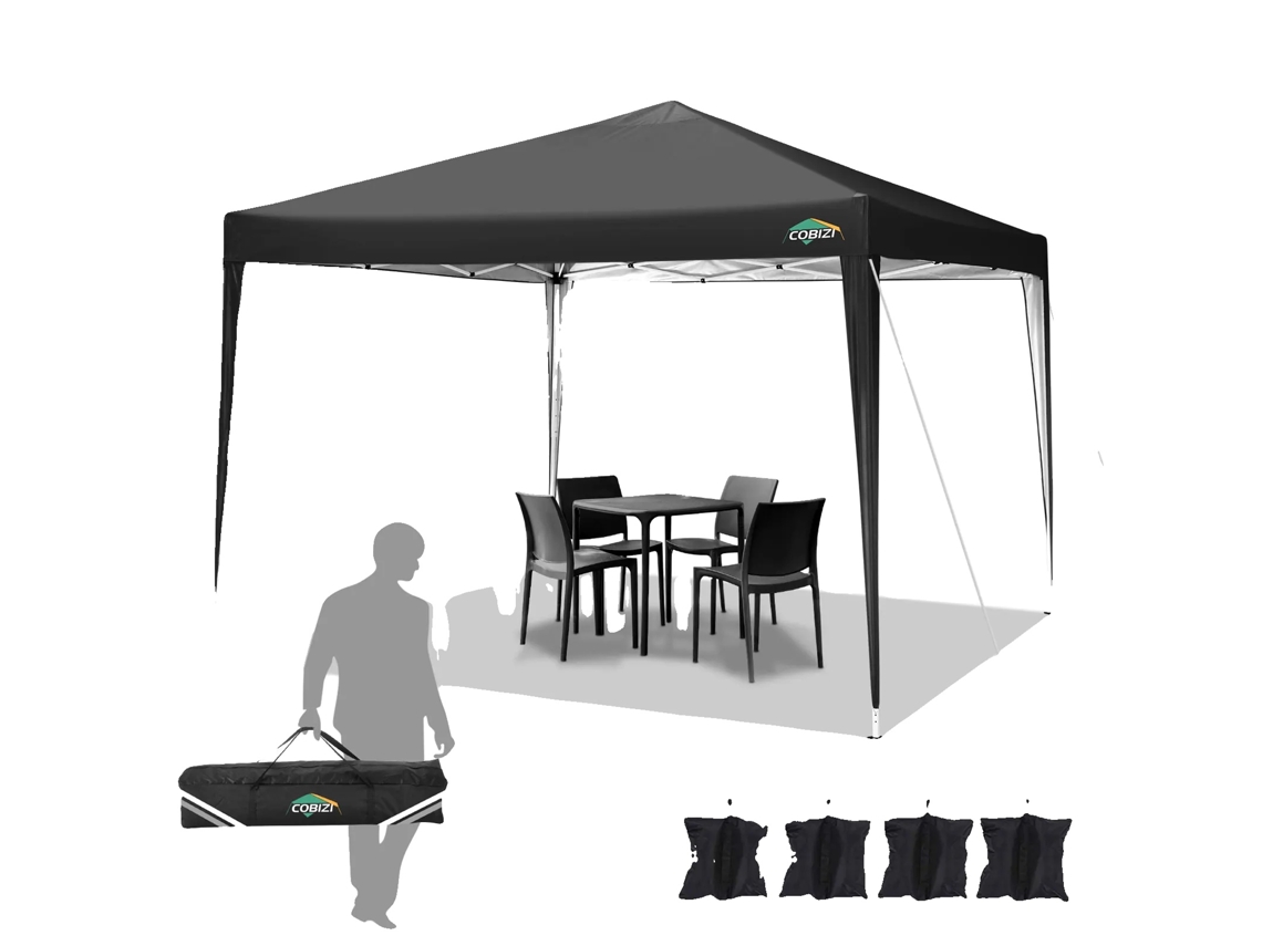 Toldo, Impermeável, Montagem Fácil, Preto, 3x3m Oem