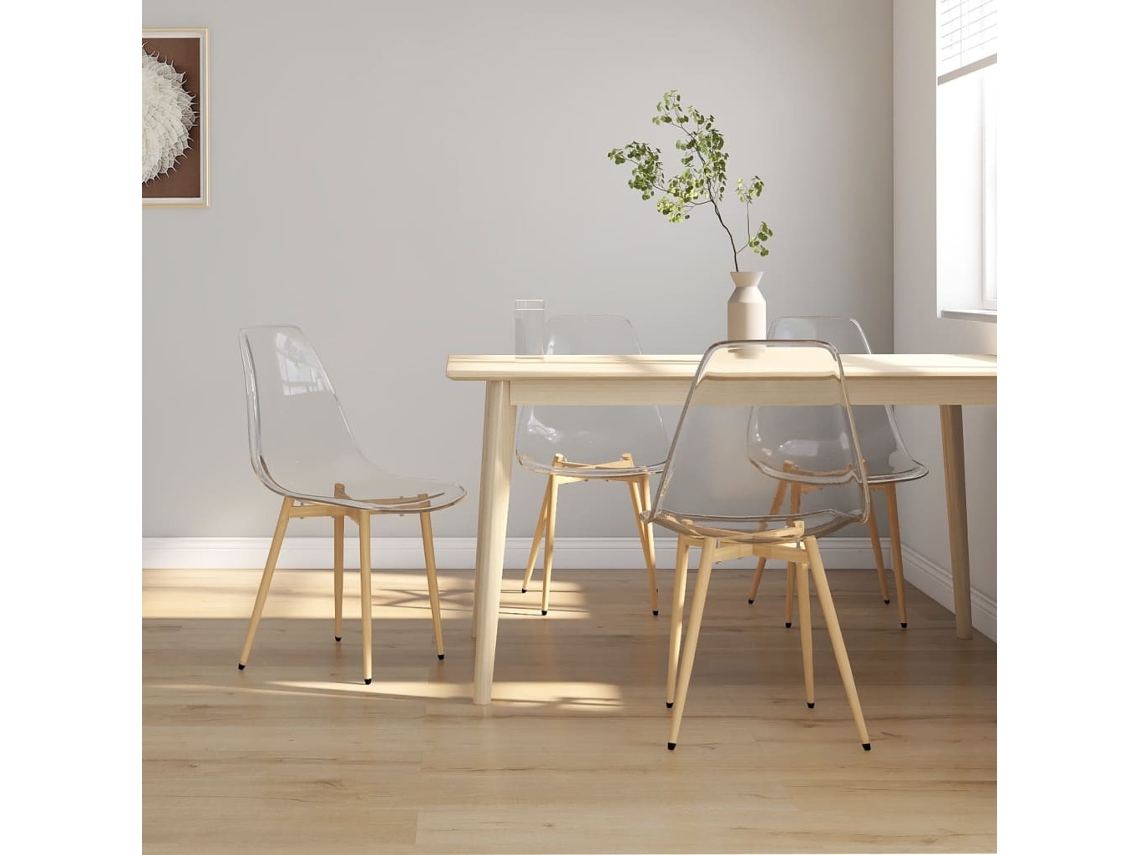 Vidaxl Cadeiras De Jantar 4 Pcs Pet Transparente