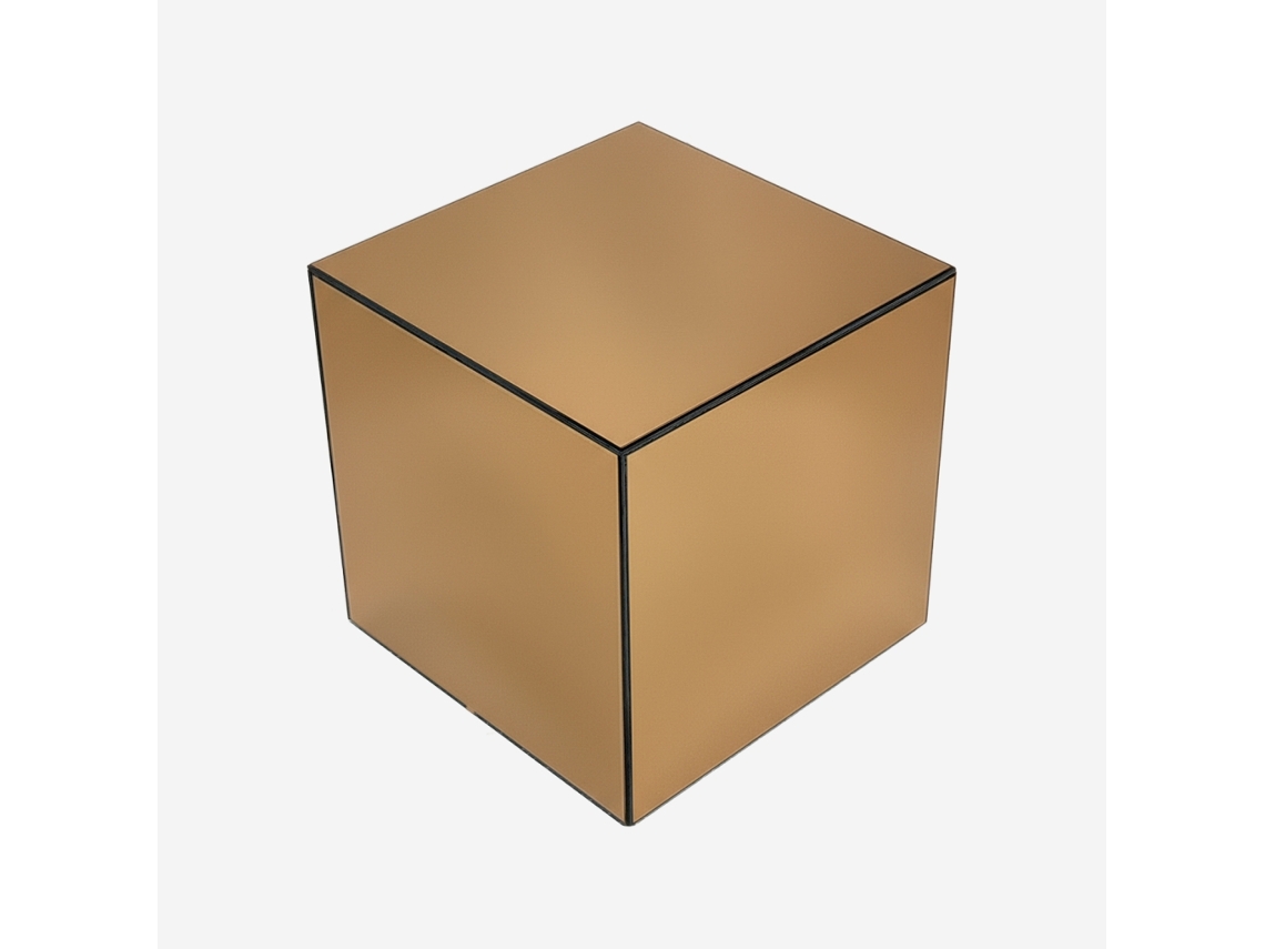 Mesa De Apoio Cubo Espelho, 35cm, Ambre Sweeek