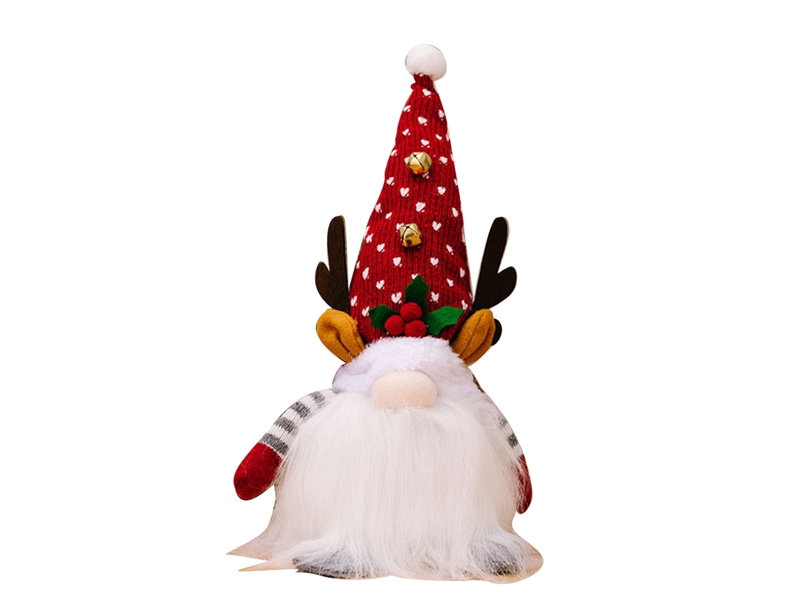 Muñeco De Trapo Nórdico Tomte Navideño Com Luz, Decoração De Natal Feita À Mão Com Chapéu De Chifre Vermelho Para Presentes E Festa
