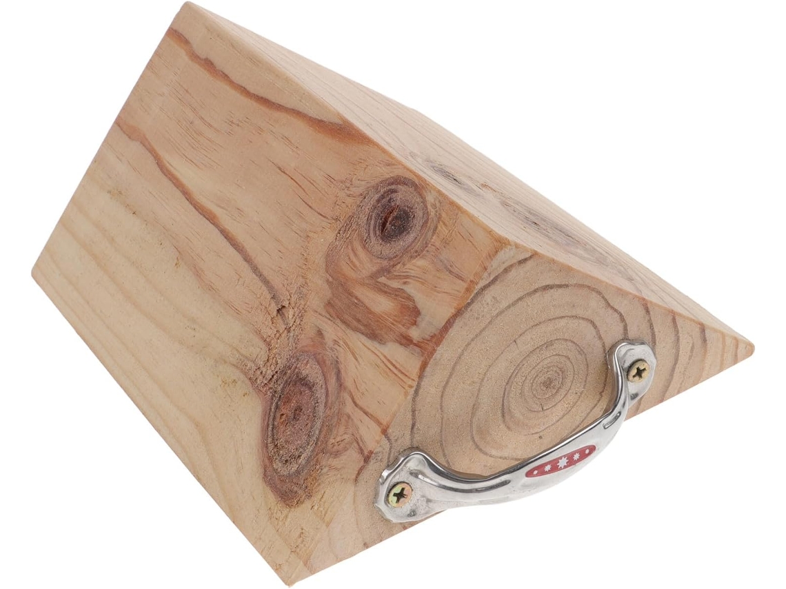 Protetor de roda de madeira maciça 20x16x9 cm antiderrapante para carros e caminhões