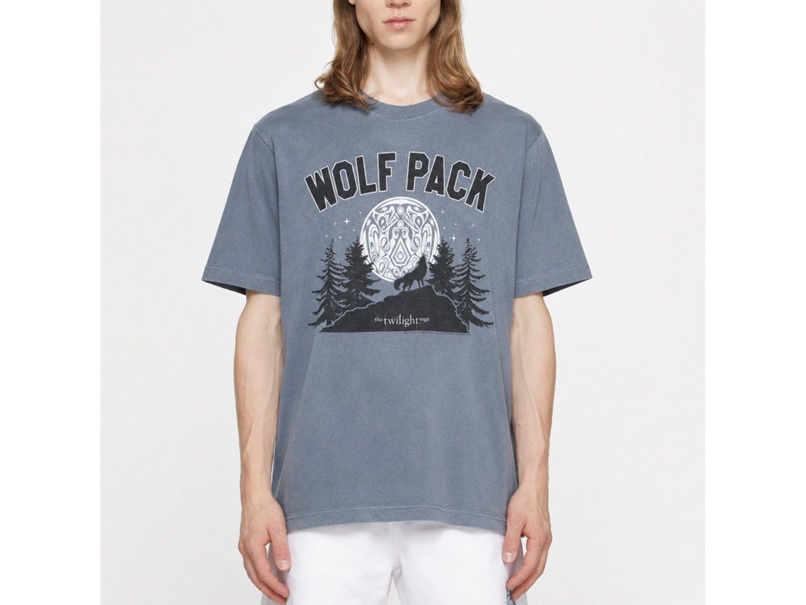 Rockinstone Twilight Movie Wolf Pack Moon Heather Indigo Adult T-shirt Size:l