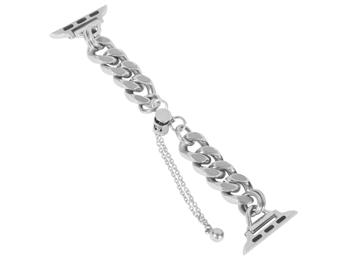 Bracelete para Smartwatch com corrente de luz noturna de metal para Apple Watch Series 9, 8 e 7 41 mm/SE 3 e SE 2, 6 e SE e 5 e 4 40 mm/3 e 2 e 1 38 m