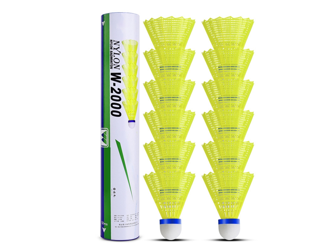 12 Peças Bola De Badminton De Nylon Alta Velocidade Estabilidade Durável Para Treino Indoor Outdoor