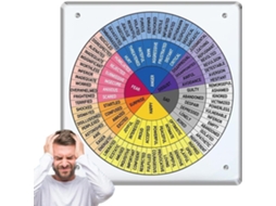 Quadro De Emoções Com Rodas – Gráfico Humor E Pôster Colorido Para Saúde Mental, Arte Parede Sobre