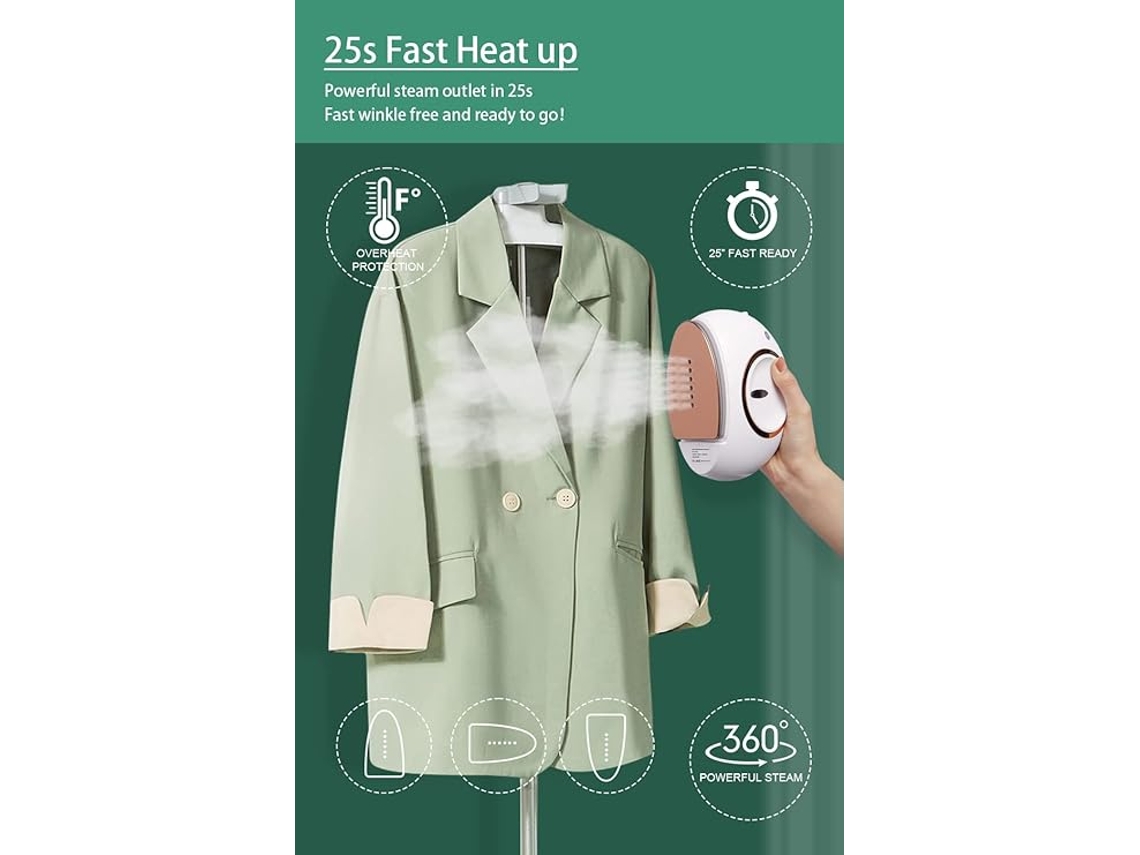 Ferro De Passar A Vapor Portátil Mini Para Roupas, Portátil Para Viagem Aquaforge (branco)