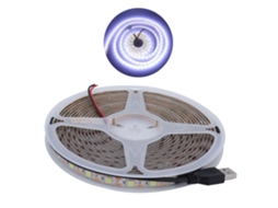 Fita de luz LED 5m 15W USB à prova d'água, flexível, para decoração de shopping, gabinetes e computadores