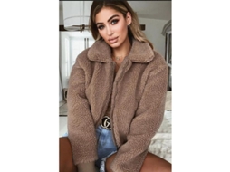 2026 abrigo de Alpaca Suave para Mujer Moda Nueva Color Sólido Caliente