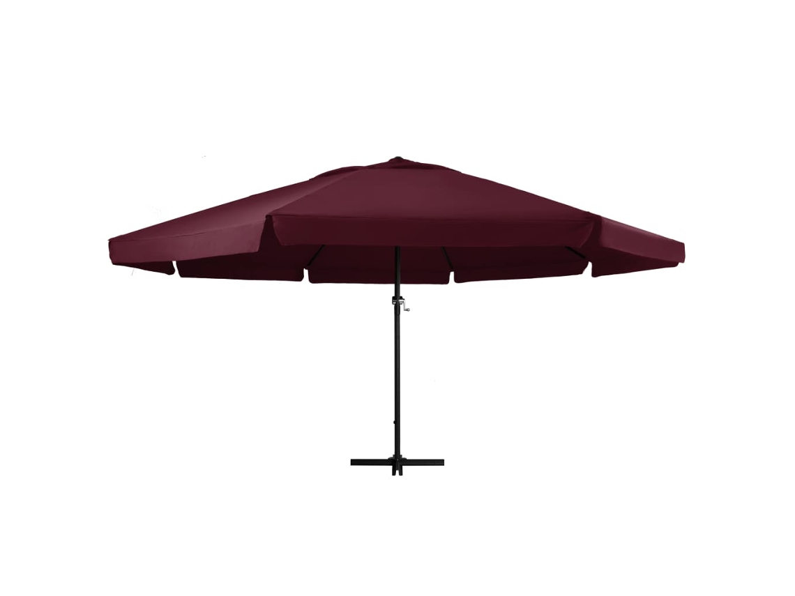 Maison Exclusive - Guarda-sol De Jardim Com Poste De Alumínio 600 Cm Bordô