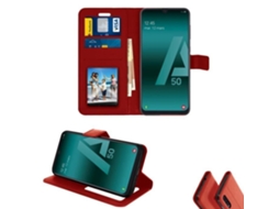 Capa Carteira De Couro Samsung Galaxy A50 - Vermelho