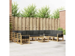 Vidaxl Conjunto De Sofás Para Exterior 11 Unid. Branco E Antracite