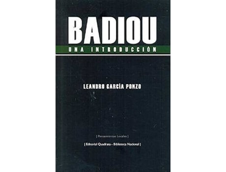 Livro Badiou. Una Introduccion de Leandro Ponzo (Espanhol)