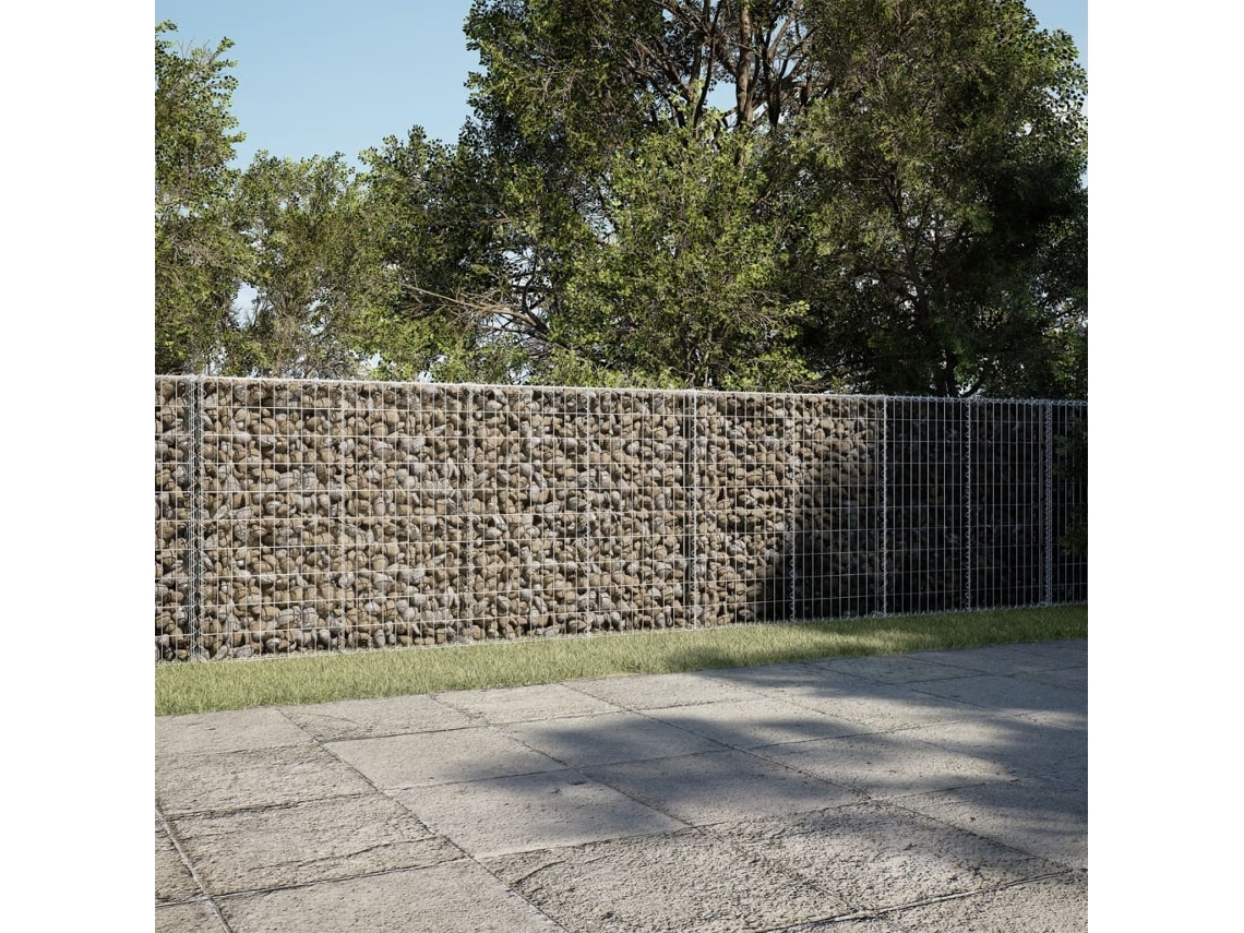 Vidaxl Cesto Gabião Com Cobertura 450x100x100 Cm Ferro Galvanizado