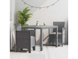 Vidaxl Conjunto De Jantar Para Jardim 3 Unid. Cinzento-claro