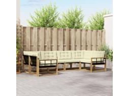 Vidaxl Conjunto De Sofás Para Exterior 6 Unid. Branco E Creme
