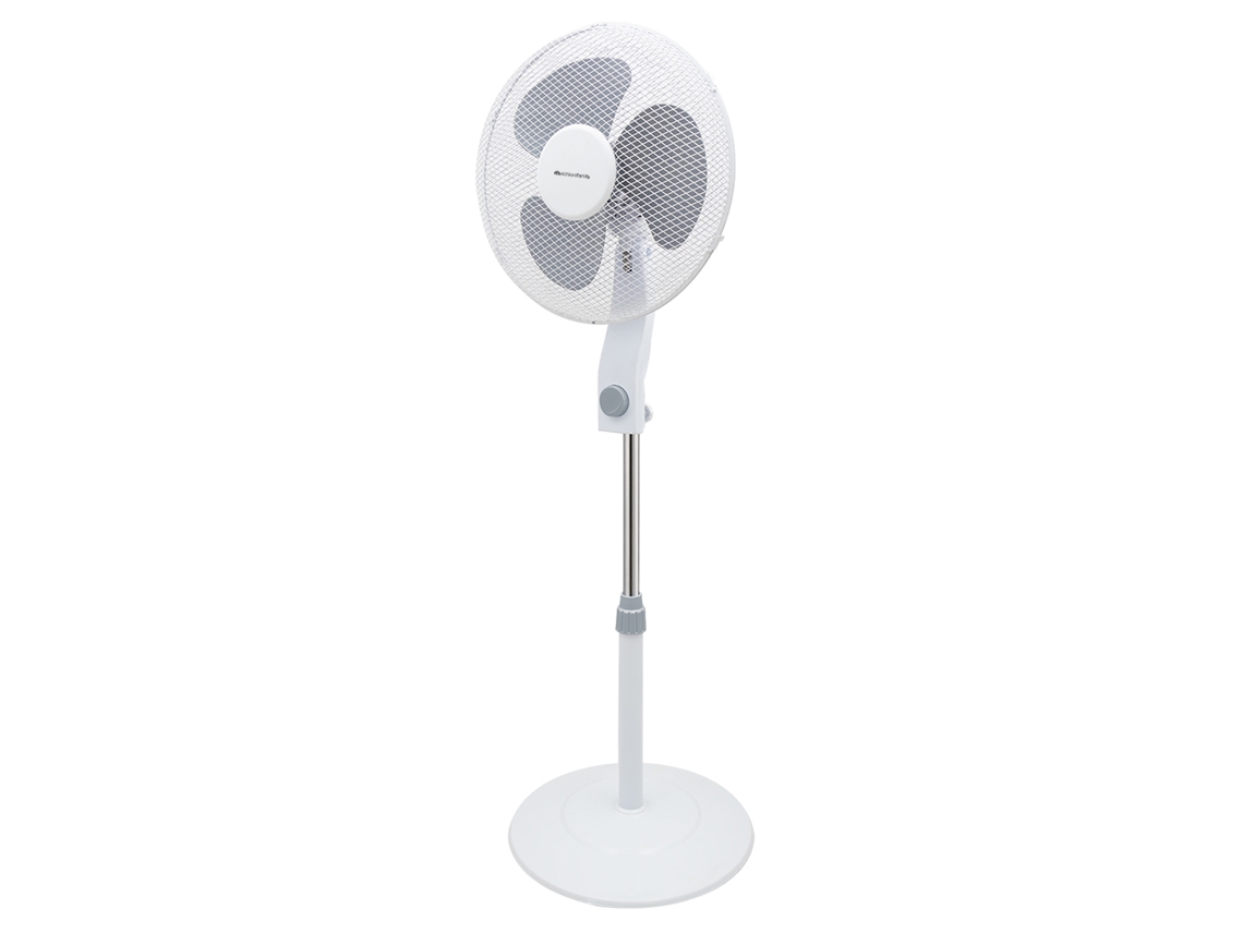 Ventilador De Pé Melchioni Family, Mf1639b, Ø40 Cm, 35 W, 3 Velocidades, Oscilante, Altura Ajustável, Base Redonda, Ventilador Silencioso, Branco