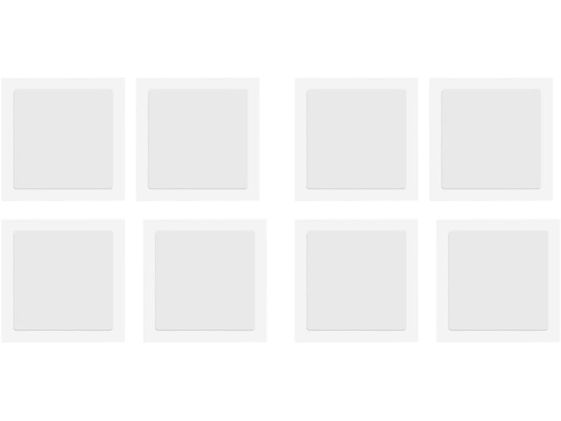 Conjunto De 8 Peças De Protetores De Pés De Móveis Antiderrapantes Em Pu Branco, Com 7x7x0,4 Cm De Espessura.
