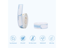 2026 papel de Etiqueta Térmico Niimbot para Impressoras D11/d110/d101 12.5x99mm 70 Folhas Resistente À Água e Rasgo
