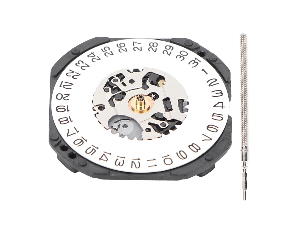 Movimento de Relógio Quartz Vx32 com Display de Data Branco Peça de Reparo