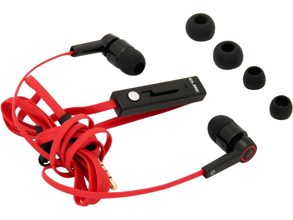 Auriculares ELBE AUR10MIC (In Ear - Microfone - Vermelho)