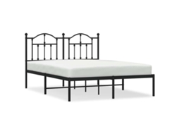 Bed Frame, Bed Frames Vidaxl Preto Aço (135 X 190 Cm)