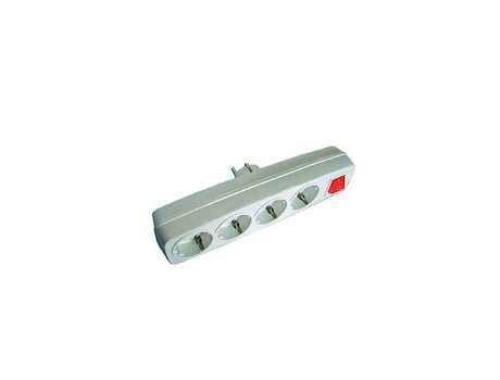 Conector Múltiplo 4 Tomadas 2p T 16 A 250 V Com Interruptor Iluminado, Branco Bf (embalado Em Plástico Termoencolhível)