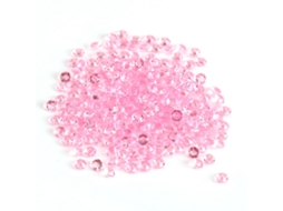 Laxiscreed Conjunto De 1000 Peças De Contas De Acrílico Transparentes De 4mm Para Decoração E Diy Rosa