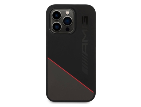 Capa Protetora Bicolore Para Iphone 14 Pro Max Mercedes Amg Preto
