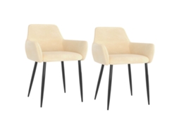 Dining Chair, Dining Chairs Vidaxl Creme Veludo (n/a)
