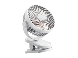 Mini Ventilador De Clipe Laxiscreed Portátil, Silencioso E Com Duas Baterias Para Longa Duração