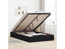 Vidaxl Ottoman Bed Frame Sem Colchão Preto 120x190 Cm Veludo
