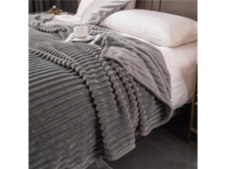 Manta de Flanela Macia Fansu Cor Sólida Quente e Grossa Ideal para Cama Sofá em Todas as Estações 127x152cm, M
