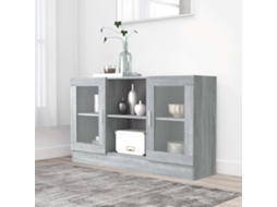 Vidaxl Vitrine 120x30,5x70 Cm Derivados De Madeira Cinzento Sonoma