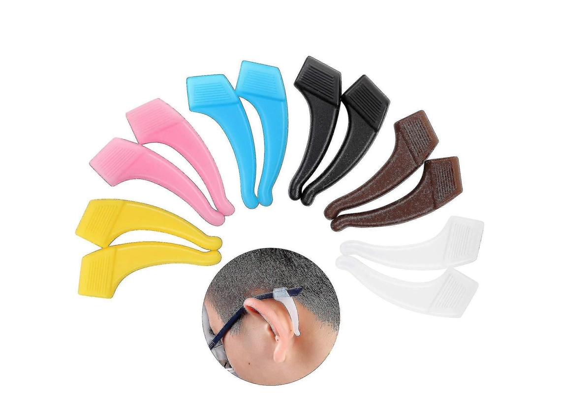 6 Pares de Suporte Antiderrapante Silicone Confortável para Óculos, Acessórios, Gancho Orelha, Ponta Haste Esportes GOKOCO