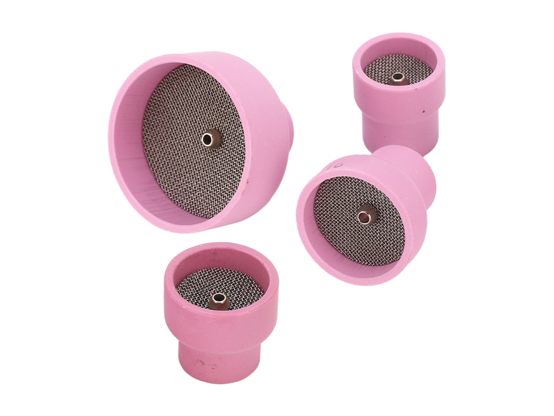 Kit De Copos De Soldar Tig Ceramic Laxiscreed Com Orifício De 2,4mm Para Soldadura Precisa
