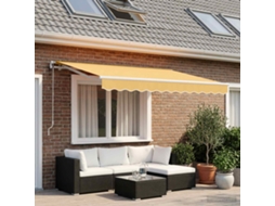 Vidaxl Toldo Retrátil Areia 400 × 300 Cm Poliéster