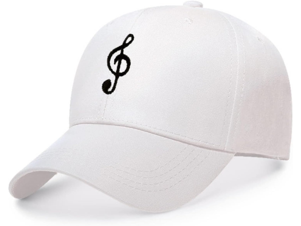 Boné bordado estilo dad hat, algodão, verão, ajustável, branco XIAOMOYU