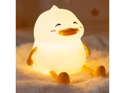 Luminária Em Forma De Pato. Luz Noturna Fofa Para Crianças. Noturna Silicone Com Estampa Animal. Led Intensidade Regulável E Função Timer Crianças Ad