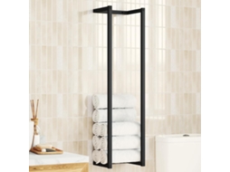 Vidaxl Toalheiro 25x20x95 Cm Ferro Preto