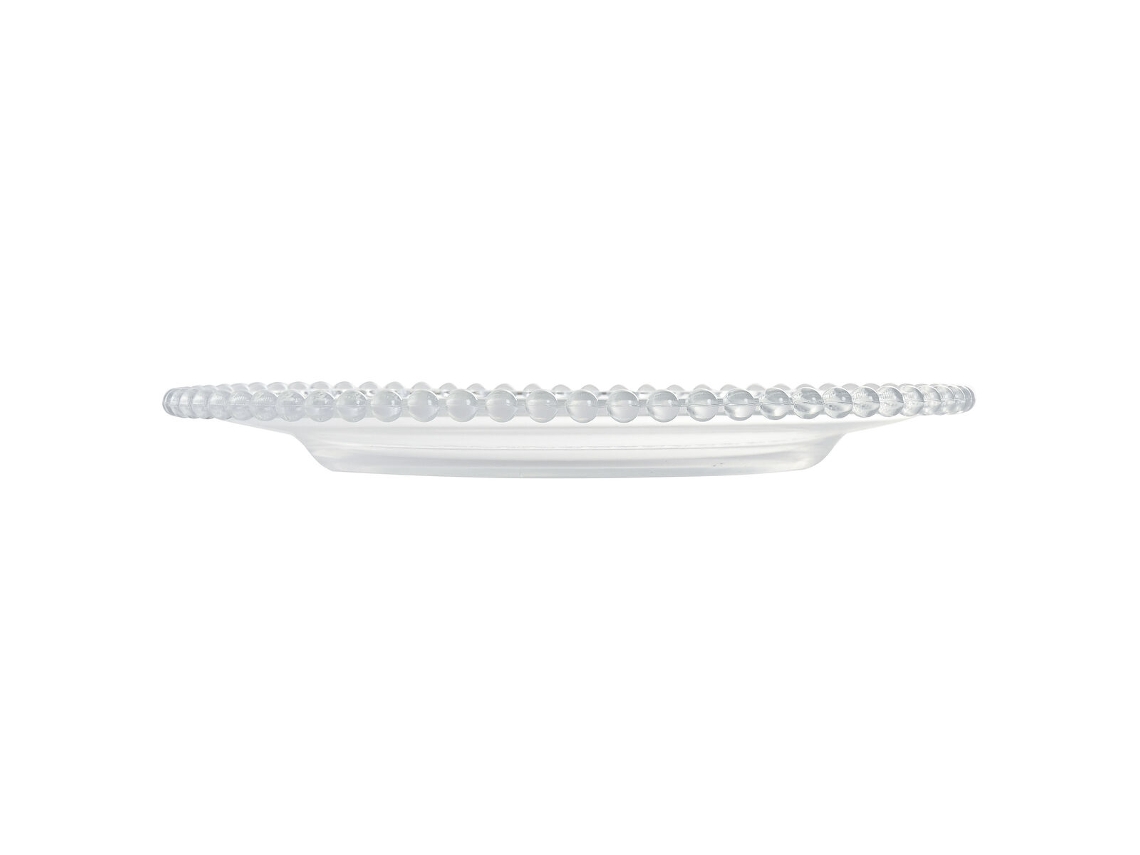 Prato raso de vidro transparente Home Esprit 27 x 27 x 2,6 cm