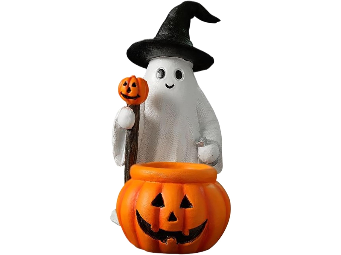 Escultura De Resina De Fantasma Fofo Para Decoração De Halloween |