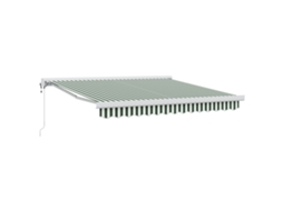 Conjunto 1 Toldo Retrátil Vidaxl Verde Poliéster (350 X 250 X 165 Cm)